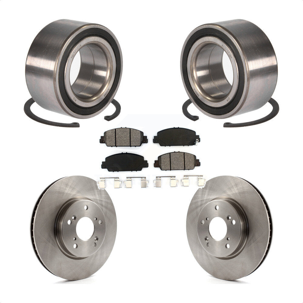 Kit de Rotor de frein à disque et de plaquettes semi-métalliques, roulement de roue avant, pour Honda Accor