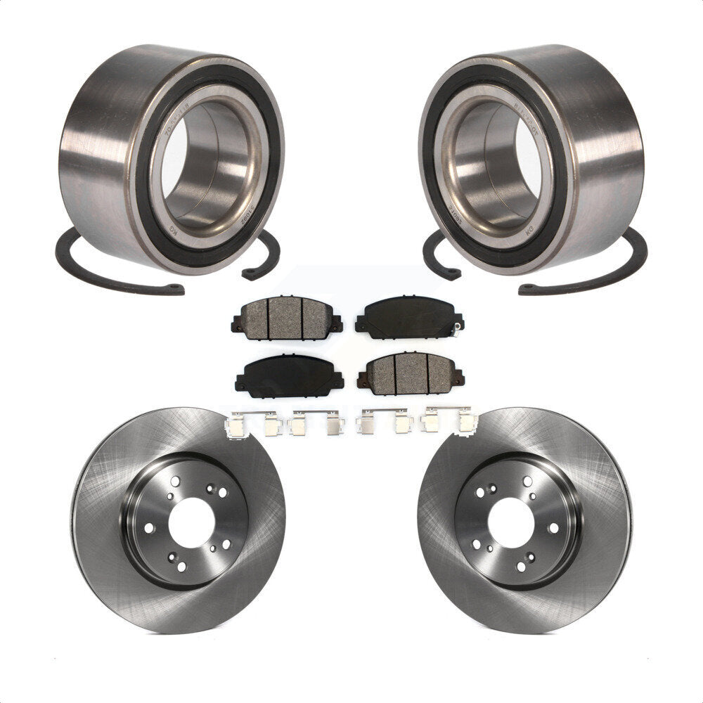 Kit de Rotor de frein à disque et de plaquettes semi-métalliques, roulement de roue avant, pour Honda Accor