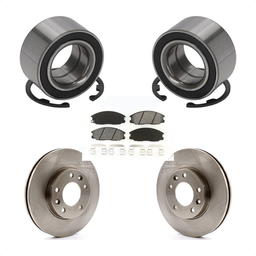 Kit de rotors de frein à disque et de plaquettes semi-métalliques, roulement de roue avant, pour Kia Sedona