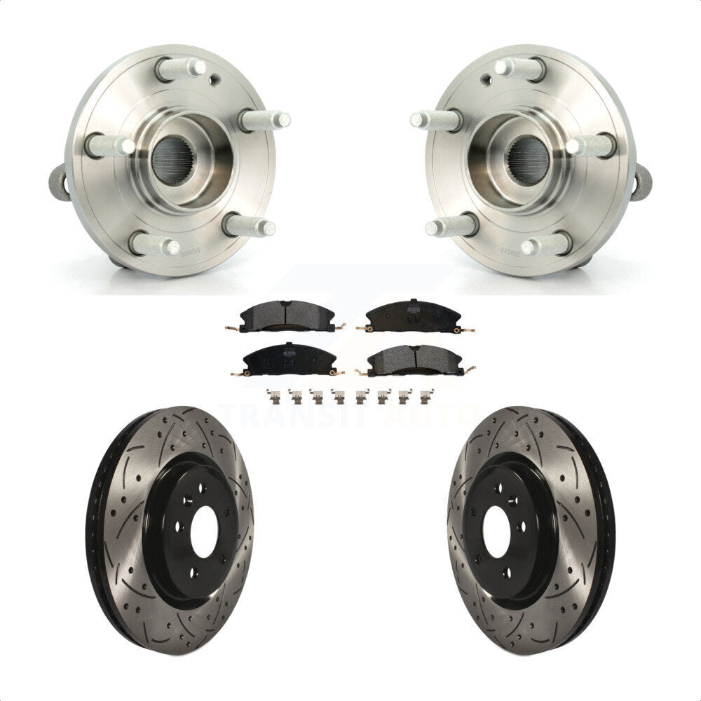 Kit de plaquettes de Rotor de frein à fente percée, roulement de moyeu avant pour Ford Explorer Spor 2013