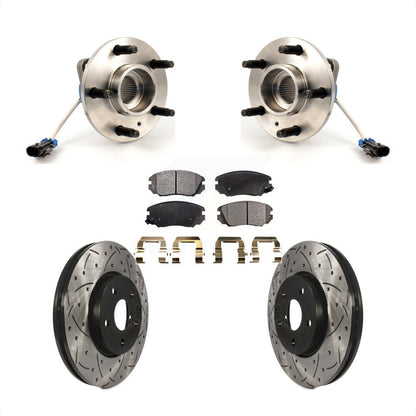 Ensemble de roulements de moyeu avant, fente de perçage, Kit de plaquettes de Rotor de frein pour Buick Allur 2010