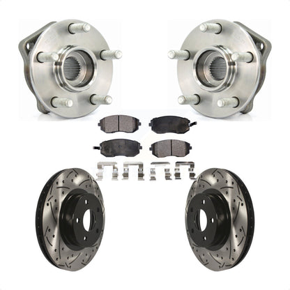 Kit de plaquettes de Rotor de frein, roulement de moyeu avant, fente de perçage, pour Subaru Impreza Legac