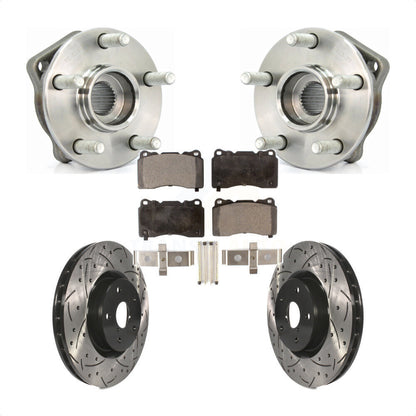 Kit de plaquettes de Rotor de frein, roulement de moyeu avant, fente de perçage, pour Subaru WRX Limited Bas 14