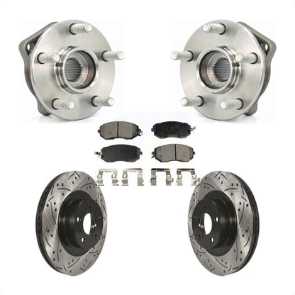 Kit de plaquettes de Rotor de frein, roulement de moyeu avant, fente de perçage, pour Subaru Impreza Forester X