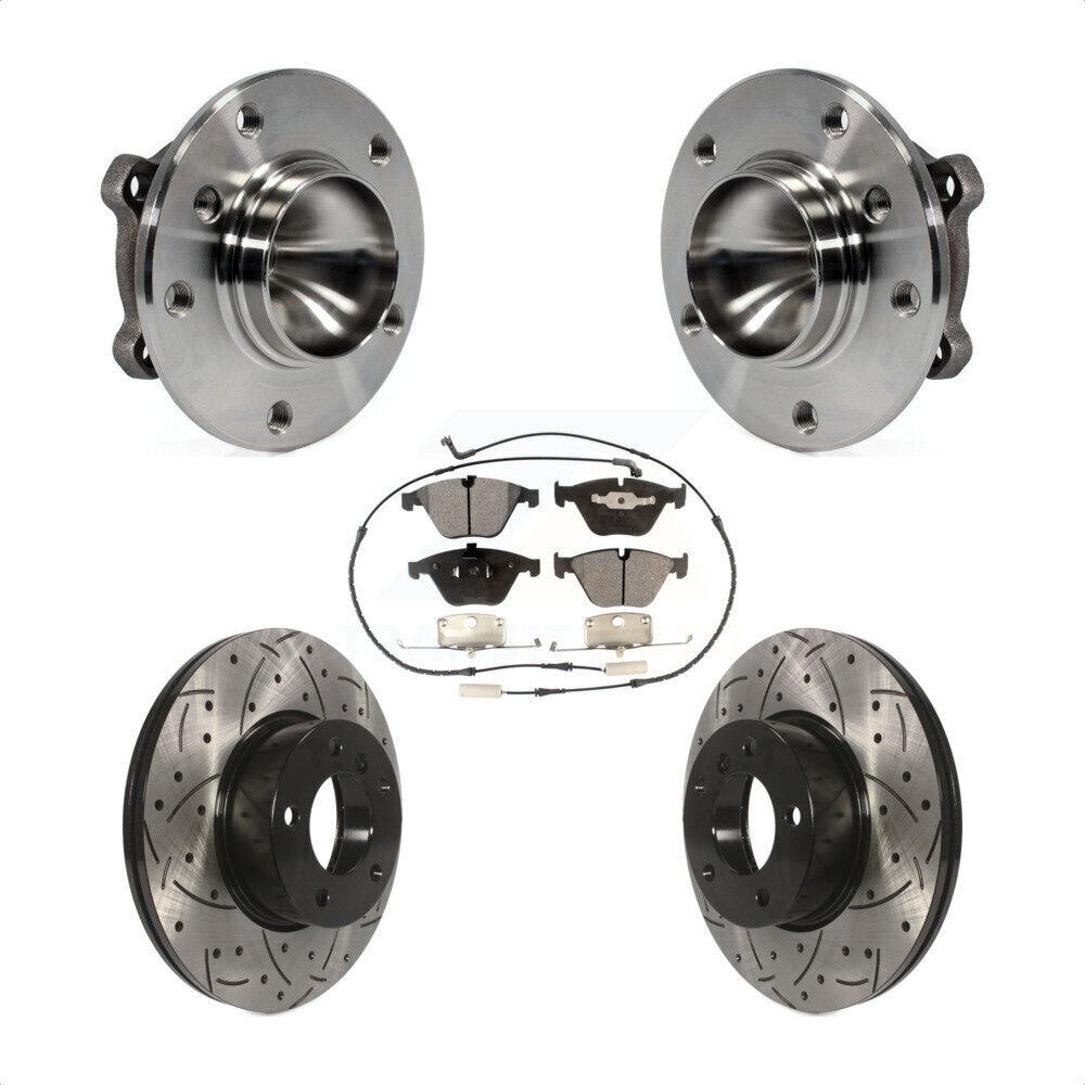 Ensemble de roulement de moyeu avant, fente de perçage revêtue, Kit de plaquettes de Rotor de frein pour BMW 328i X