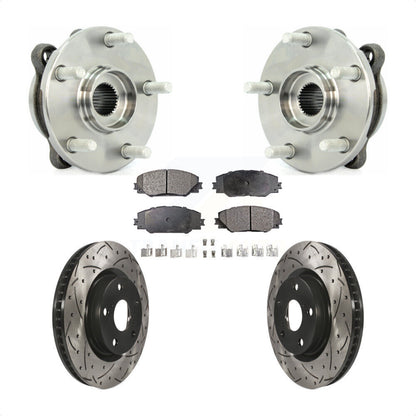 Kit de plaquettes de Rotor de frein, roulement de moyeu avant, fente de perçage, pour Toyota RAV4 Scion tC Mira