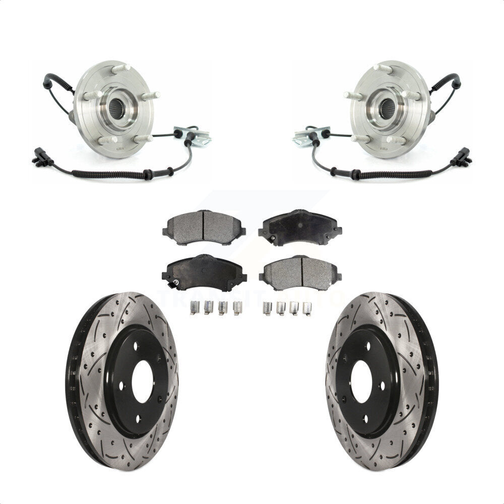Kit de plaquettes de Rotor de frein, fente de perçage de roulement avant, pour Dodge Grand Caravan Chrysler