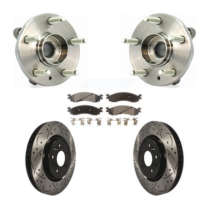Kit de plaquettes de Rotor de frein, roulement de moyeu avant, fente percée, pour Ford Taurus SH 2010 – 2012