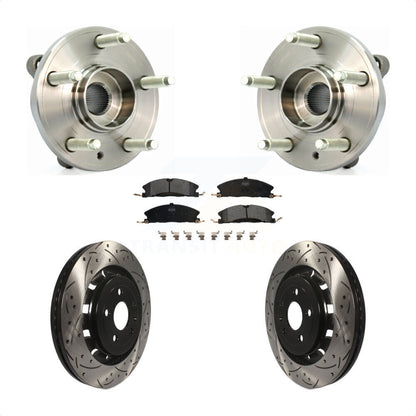 Kit de plaquettes de Rotor de frein, roulement de moyeu avant, fente percée, pour Ford Flex Taurus Lincol