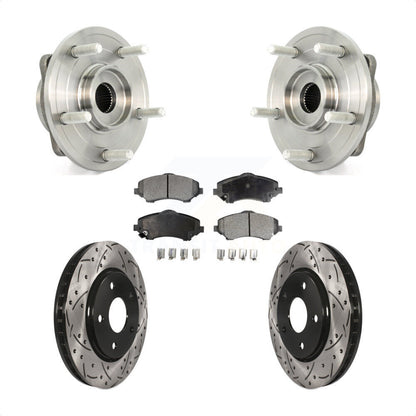 Kit de plaquettes de Rotor de frein, ensemble de roulements de moyeu avant, fente de perçage, pour Dodge Journe