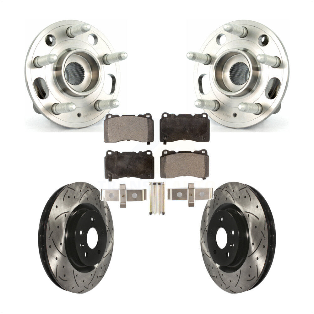 Ensemble de roulement de moyeu avant, fente de perçage revêtue, Kit de plaquettes de Rotor de frein pour Buick Rega