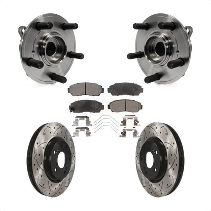 Kit de rotor et de plaquettes de frein à fente percée, roulement de moyeu avant, pour Honda Odysse 2011 – 2014