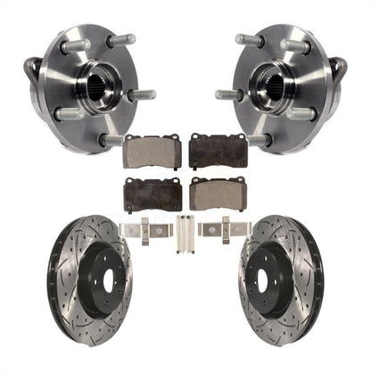 Kit de plaquettes de Rotor de frein, roulement de moyeu avant, fente de perçage, pour Subaru Impreza WRX ST