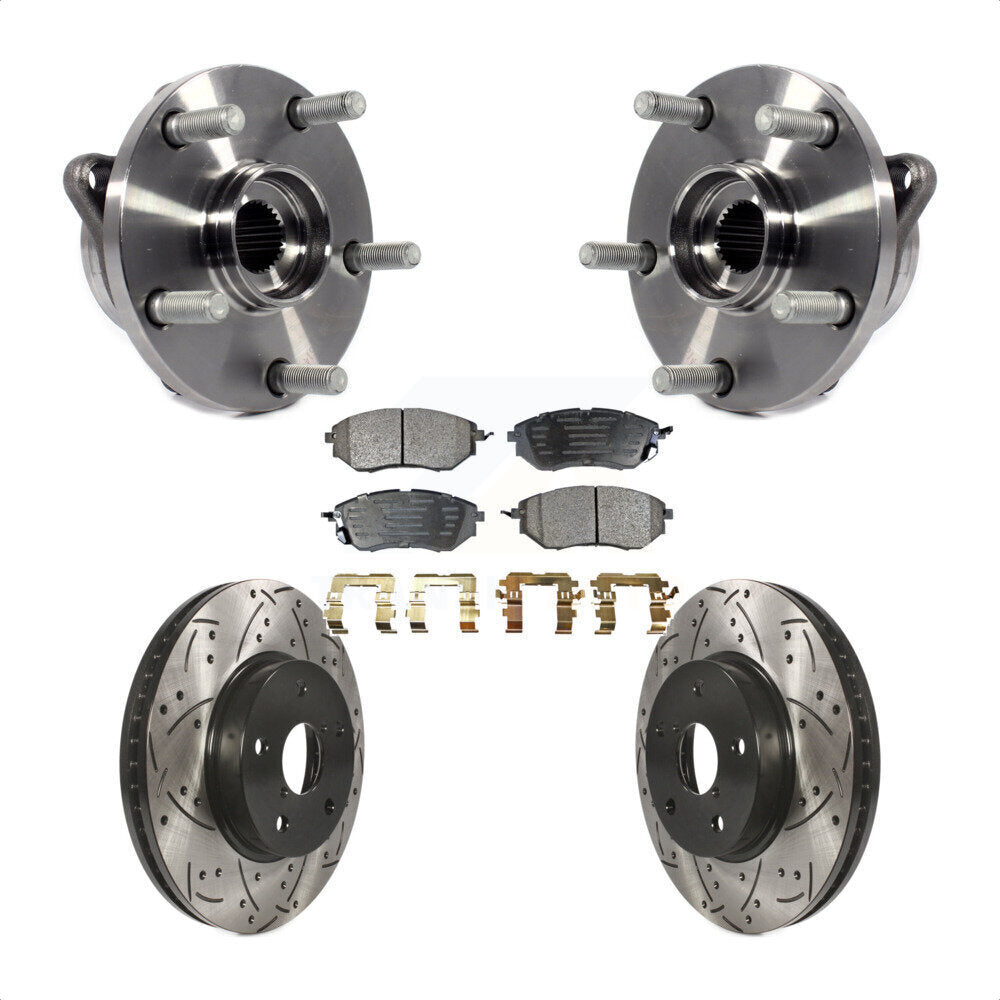Kit de rotor et de plaquettes de frein à fente percée, roulement de moyeu avant, pour Subaru Legacy 2015 2.5