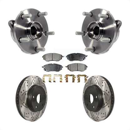 Kit de rotor et de plaquettes de frein à fente percée, roulement de moyeu avant, pour Subaru Legacy 2015 2.5