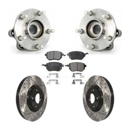 Kit de rotor et de plaquettes de frein à fente percée, roulement de moyeu avant, pour Nissan Muran 2005 – 2007