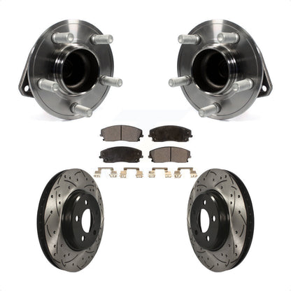 Kit de plaquettes de Rotor de frein, roulement de moyeu avant, fente de perçage, pour Dodge Charger Chrysler 30