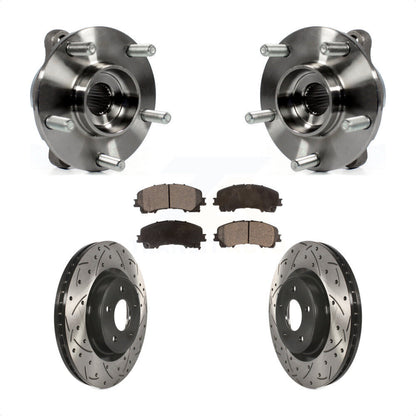 Kit de plaquettes de Rotor de frein, roulement de moyeu avant, fente percée, pour INFINITI Q50 QX50 Q60 AW