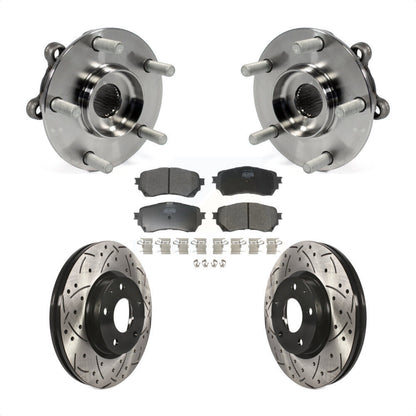 Kit de rotor et de plaquettes de frein à fente percée, ensemble de roulement de moyeu avant pour Mazda