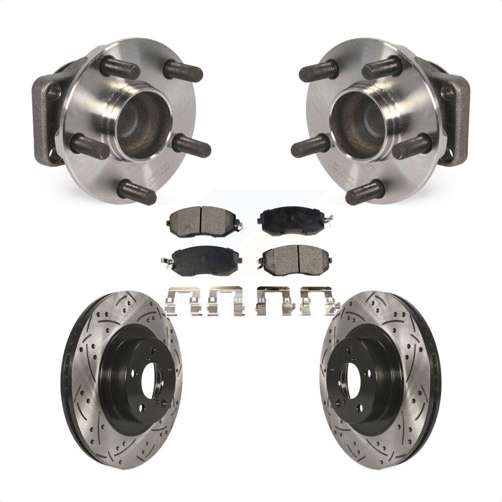 Kit de plaquettes de Rotor de frein, roulement de moyeu avant, fente percée, pour Scion FR-S Subaru BRZ 8