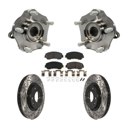 Kit de plaquettes de Rotor de frein, roulement de moyeu avant, fente de perçage, pour Nissan Rogue Sport Qashqa