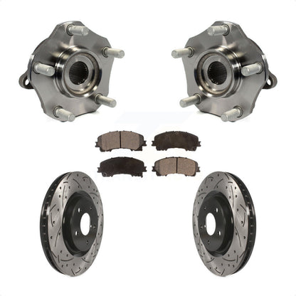Kit de plaquettes de Rotor de frein, ensemble de roulements de moyeu avant, fente de perçage, pour Nissan Rogu