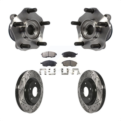 Kit de plaquettes de Rotor de frein, roulement de moyeu avant, fente de perçage, pour Nissan Sentra Turbocharge