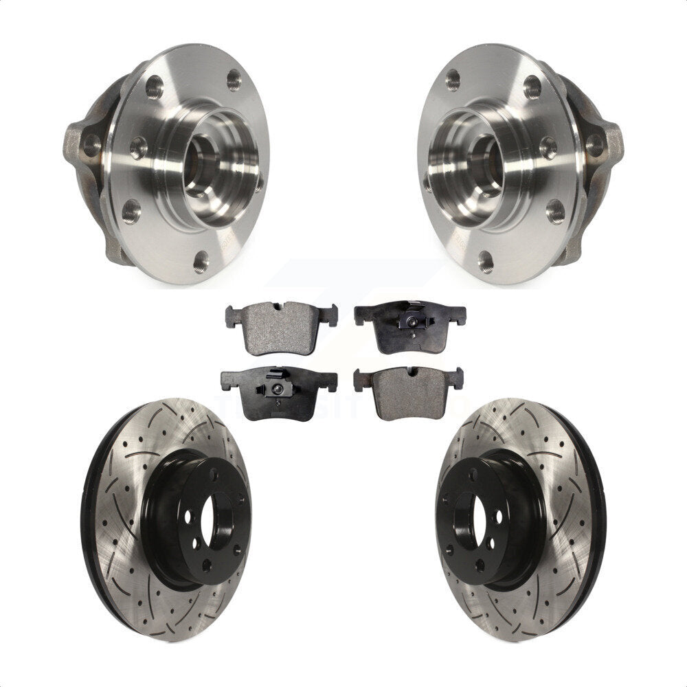 Ensemble de roulement de moyeu avant, Kit de plaquettes de Rotor de frein à fente percée pour BMW X3 X