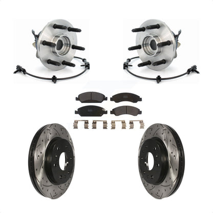 Kit de Rotor et de plaquettes de frein à fente percée, roulement de moyeu avant, pour Chevrolet GMC Silverad
