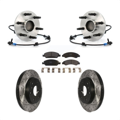 Kit de Rotor et de plaquettes de frein à fente percée, roulement de moyeu avant, pour Chevrolet GMC Silverad