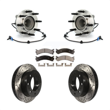 Kit de plaquettes de Rotor de frein, roulement de moyeu avant, fente de perçage, pour Chevrolet GMC Express 250