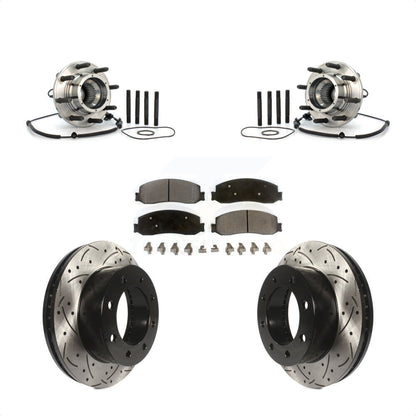 Kit de plaquettes de Rotor de frein, roulement de moyeu avant, fente percée, pour Ford F-250 Super Duty 4W