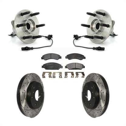 Kit de plaquettes de Rotor de frein, roulement de moyeu avant, fente de perçage, pour Chevrolet Avalanche GMC X
