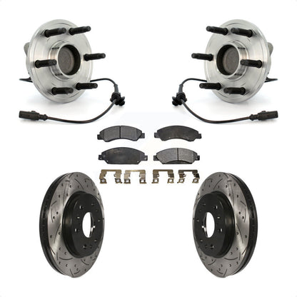 Kit de plaquettes de Rotor de frein, roulement de moyeu avant, fente de perçage, pour Chevrolet Avalanche GMC X