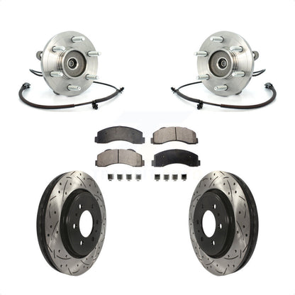Kit de plaquettes de Rotor de frein, roulement de moyeu avant, fente de perçage, pour Ford F-150 Expeditio
