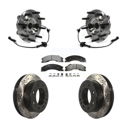Kit de plaquettes de Rotor de frein, roulement de moyeu avant, fente percée, pour GMC Chevrolet Sierra 250