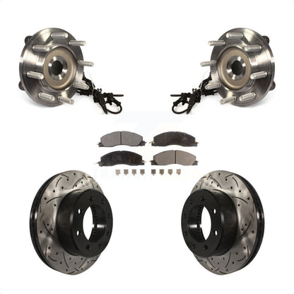 Ensemble de roulement de moyeu avant, fente de perçage, Kit de plaquettes de Rotor de frein pour Ram 2500 350