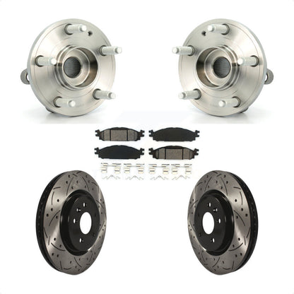 Ensemble de roulements de moyeu avant, fente de perçage, Kit de plaquettes de Rotor de frein pour Ford Explore