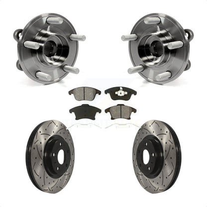 Kit de Rotor et de plaquettes de frein à fente percée, roulement de moyeu avant, pour Ford Fusion Lincoln MK