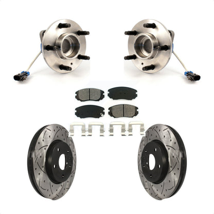 Ensemble de roulements de moyeu avant, fente de perçage, Kit de plaquettes de Rotor de frein pour Buick Allur 2010
