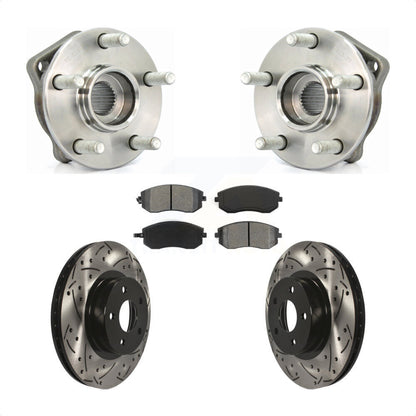 Kit de plaquettes de Rotor de frein, roulement de moyeu avant, fente de perçage, pour Subaru Impreza Legac