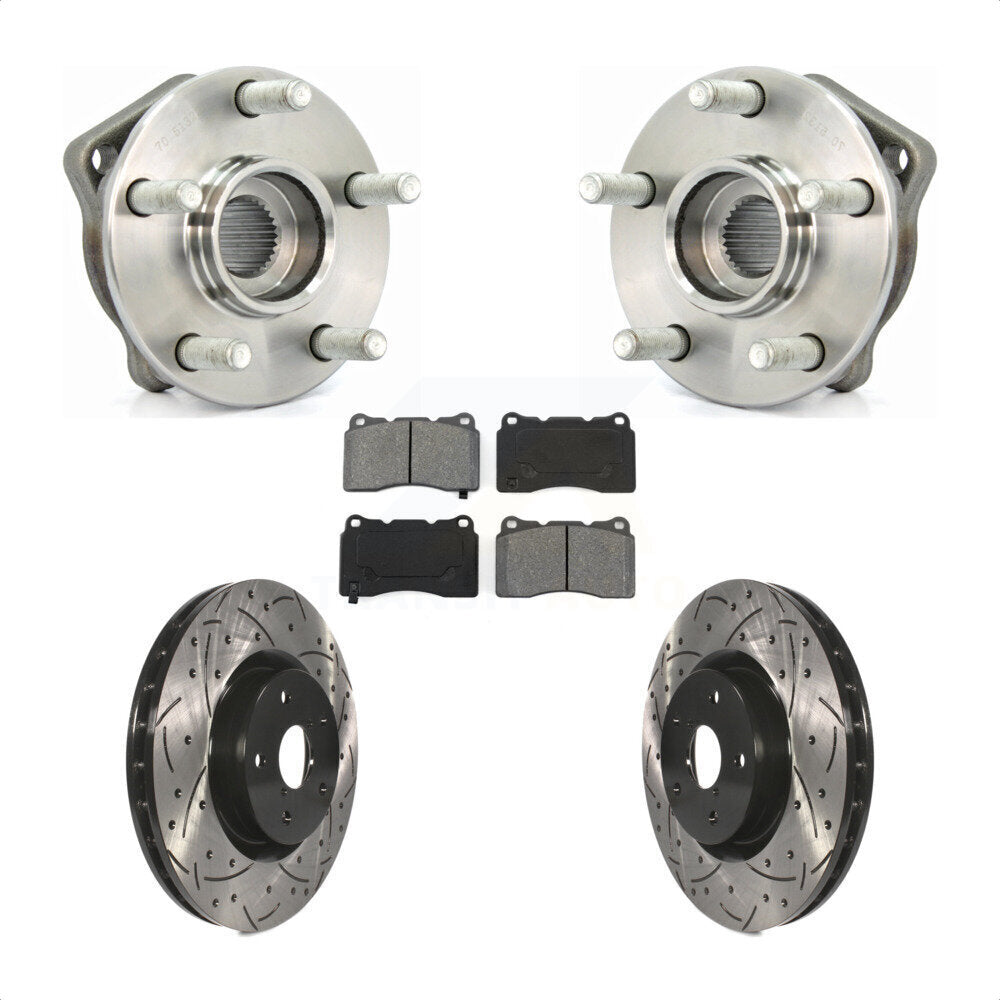 Kit de plaquettes de Rotor de frein, roulement de moyeu avant, fente de perçage, pour Subaru WRX Limited Bas 14