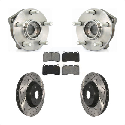 Kit de plaquettes de Rotor de frein, roulement de moyeu avant, fente de perçage, pour Subaru WRX Limited Bas 14