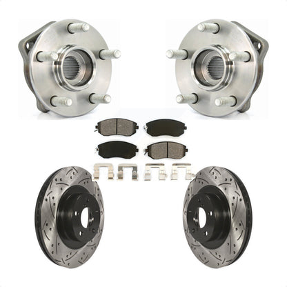 Kit de plaquettes de Rotor de frein, roulement de moyeu avant, fente de perçage, pour Subaru Impreza Forester X