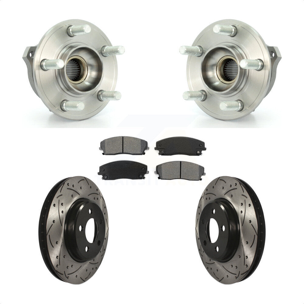 Kit de plaquettes de Rotor de frein, roulement de moyeu avant, fente de perçage, pour Dodge Charger Chrysler 30