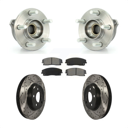 Kit de plaquettes de Rotor de frein, roulement de moyeu avant, fente de perçage, pour Dodge Charger Chrysler 30