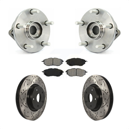Kit de plaquettes de Rotor de frein à fente percée, roulement de moyeu avant pour Subaru Tribec 2008 – 2014