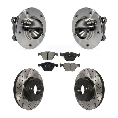 Ensemble de roulement de moyeu avant, fente de perçage revêtue, Kit de plaquettes de Rotor de frein pour BMW 328i X