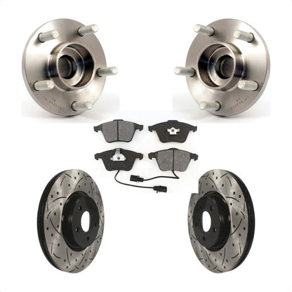 Kit de plaquettes de Rotor de frein, ensemble de roulements de moyeu avant, fente de perçage, pour Volvo S40 V50 C7