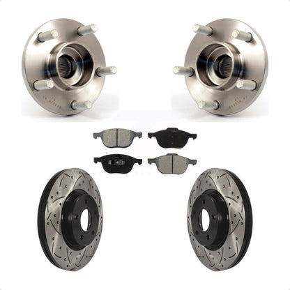 Kit de plaquettes de Rotor de frein, roulement de moyeu avant, fente de perçage, pour Volvo S40 C30 V50 C7